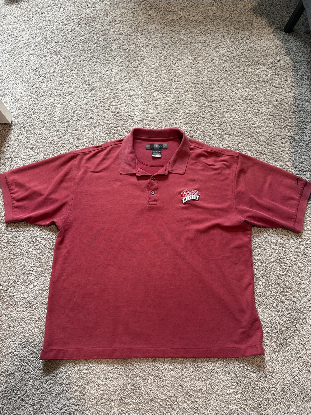 Vinatage Nike Golf Coors Light Polo